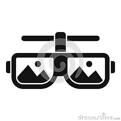 Vr googles icon simple vector. Minimal control design Vector Illustration