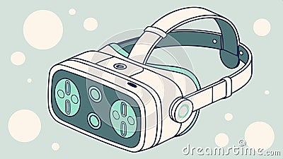 VR headset close up, virtual reality tech, gaming device, futuristic vector design Generative AI Vector Illustration