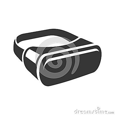 VR Headset Icon. 3D Style Virtual Reality Device. Vector Vector Illustration