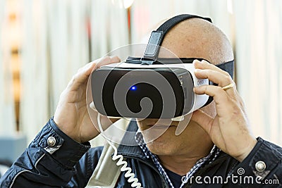 VR headsets, virtual reality sets, VR glasses Editorial Stock Photo
