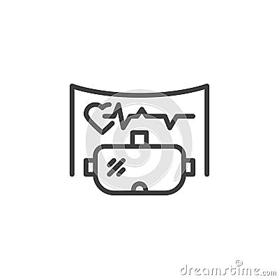 VR Healthcare line icon Vector Illustration