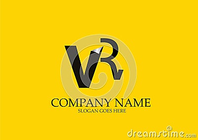 VR Letter Logo Design Stock Photo