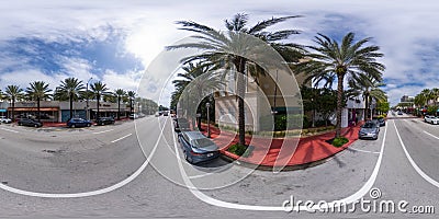 360 vr photo Harding Avenue Surfside Miami FL Editorial Stock Photo