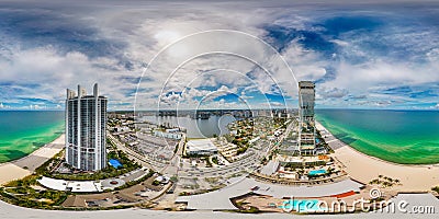 360VR photo Sunny Isles Beach FL spherical equirectangular Editorial Stock Photo