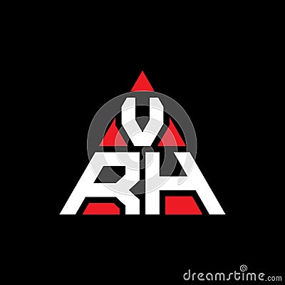 VRH triangle letter logo design with triangle shape. VRH triangle logo design monogram. VRH triangle vector logo template with red Vector Illustration