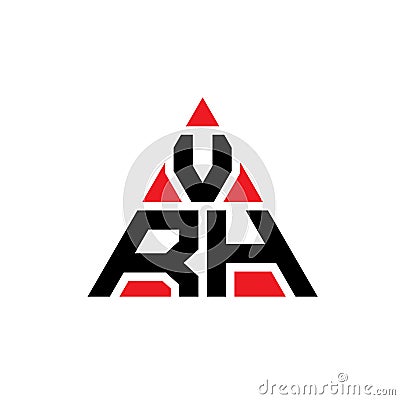 VRH triangle letter logo design with triangle shape. VRH triangle logo design monogram. VRH triangle vector logo template with red Vector Illustration