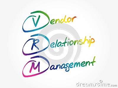 VRM - Vendor relationship management Stock Photo