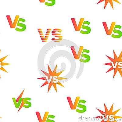 VS Abbreviation, Versus Vector Seamless Pattern Vector Illustration