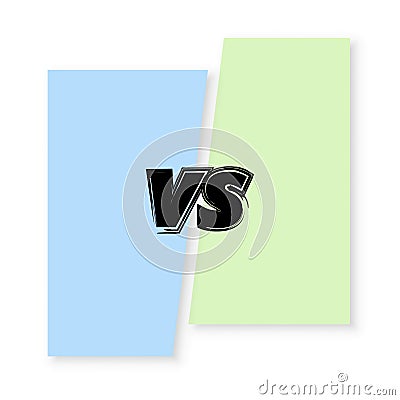 VS banner. Versus screen. Vector Illustration