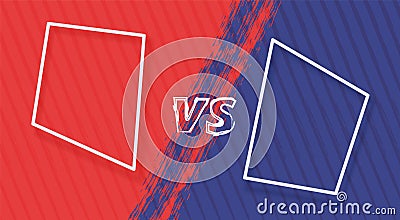 Vs template. Versus blank. Vector color design Vector Illustration