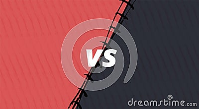 Vs template. Versus blank. Vector color design Vector Illustration