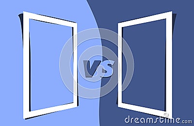 Vs template. Versus blank. Vector color design Vector Illustration