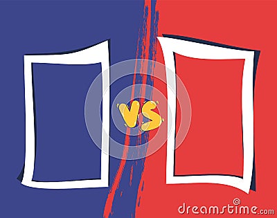 Vs template. Versus blank. Vector color design Vector Illustration