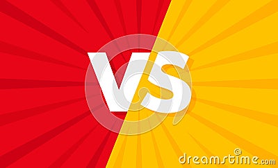 VS. Versus letter logo. Battle vs match, game Vector Illustration