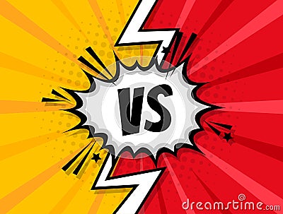 VS. Versus letter logo. Battle vs match, game Vector Illustration