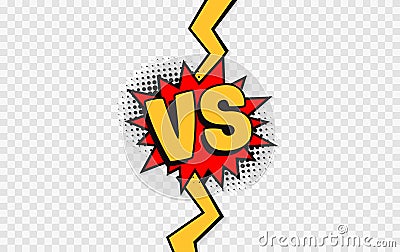 VS. Versus letter logo. Battle vs match, game Vector Illustration