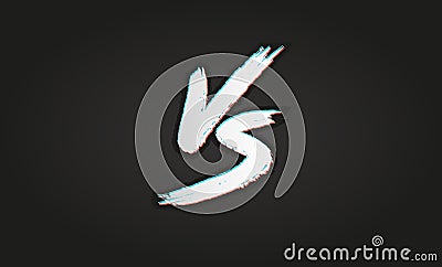 VS. Versus letter logo. Battle vs match, game Cartoon Illustration