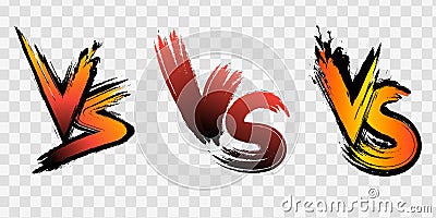 VS Versus letter logo on transparent background. Letters VS for sports, design idea for your advertising and website. Vector Vector Illustration