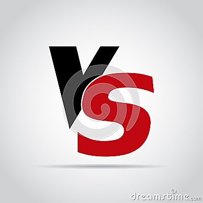 VS. Versus letter logo. Vector illustration eps10 Cartoon Illustration
