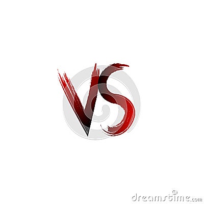 Vs versus letters vector illustration Vector Illustration