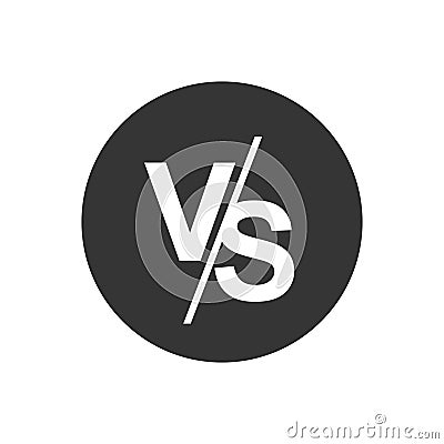 VS versus letters vector logo isolated on transparent background. VS versus symbol for confrontation or opposition Vector Illustration