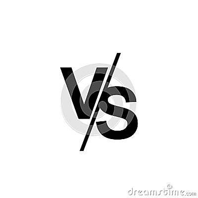 VS versus letters vector logo isolated on white background. VS versus symbol for confrontation or opposition design Vector Illustration