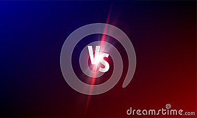 VS versus vector background. Sport fight competition VS light Vector Illustration