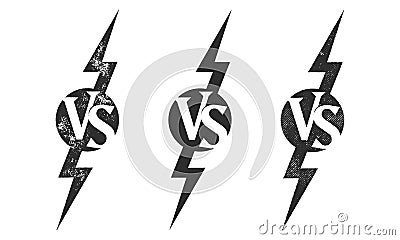 VS versus vector icon for sport match competition Vector Illustration