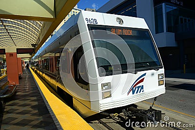 VTA Light Rail in San Jose, California, USA Editorial Stock Photo