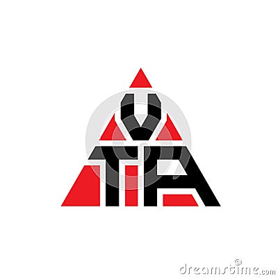 VTA triangle letter logo design with triangle shape. VTA triangle logo design monogram. VTA triangle vector logo template with red Vector Illustration