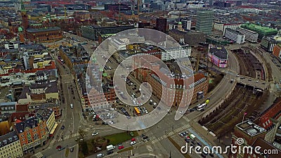 Vue aérienne de hc. boulevard andersens à copenhague avec l'hôtel de ville et le cinéma palads banque de vidéos Vue aérienne de hc. boulevard andersens à copenhague avec l'hôtel de ville et le cinéma palads banque de vidéos
