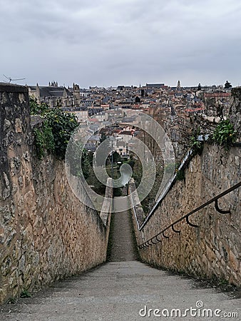 Vue plongeante d& x27;escalier Stock Photo