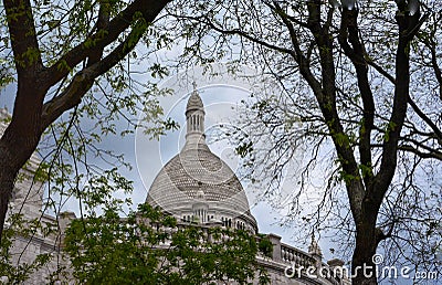 Vue of the Sacre Coeur dome, France Stock Photo