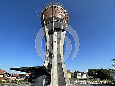 Vukovar water tower memorial monument - a symbol of Croatian unity, Croatia / Memorijalni spomenik Vukovarski vodotoranj Stock Photo