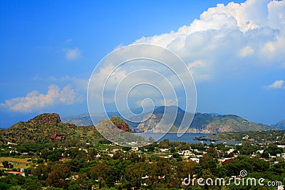 Vulcano bay Stock Photo