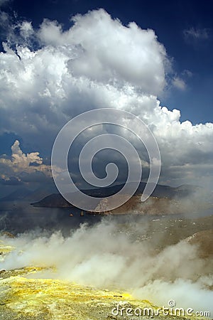 Vulcano Island Stock Photo