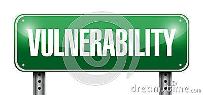 vulnerability street sign illustration design Cartoon Illustration