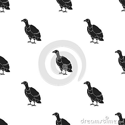 Vulture icon in black style isolated on white background. Bird pattern stock vector illustration. Vector Illustration