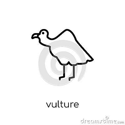 Vulture icon. Trendy modern flat linear vector Vulture icon on w Vector Illustration