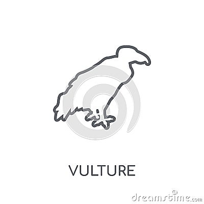 Vulture linear icon. Modern outline Vulture logo concept on whit Vector Illustration