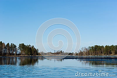 Vuoksi river spring landscape Stock Photo