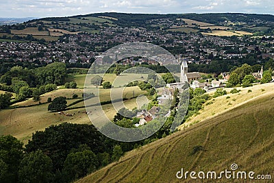 VView to Stroud, Gloucestershire, England Stock Photo