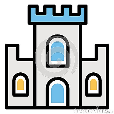 Basic RGB Castle, building Vector Icon which can easily modify or edit Stock Photo