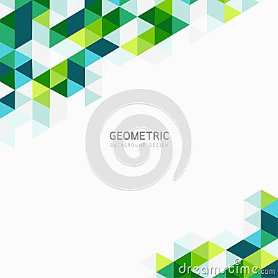 Modern Abstract geometric background, green polygon overlapping triangles, Unusual color shapes for your message. Business or tech Vector Illustration