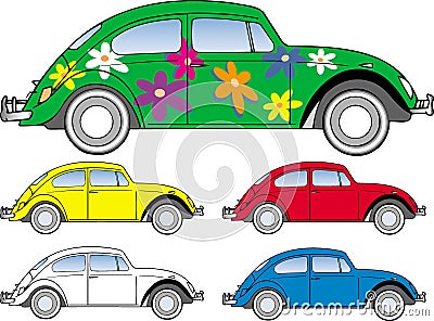 Vw beetle bug Vector Illustration