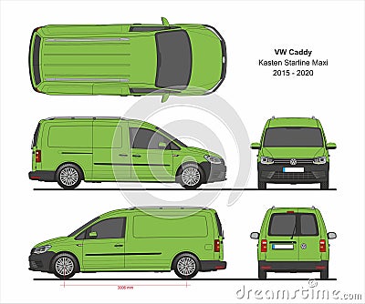 VW Caddy Kasten Starline Maxi 2015-present Editorial Stock Photo