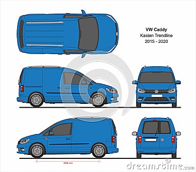 VW Caddy Kasten Trendline 2015-present Editorial Stock Photo