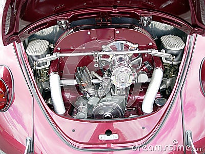 Vw Custom Engine Stock Photo