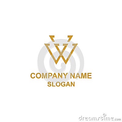 VW letter intial logo. Stock Photo