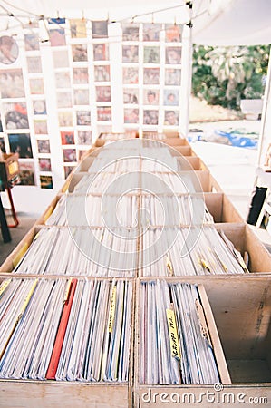 Vynil collection Stock Photo